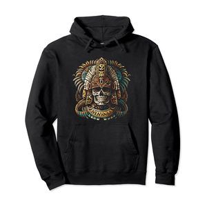 Mictlantecuhtli Aztec God Of Death Skull Pullover Hoodie